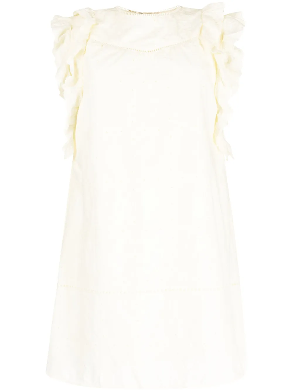 b+ab broderie-detailled midi dress