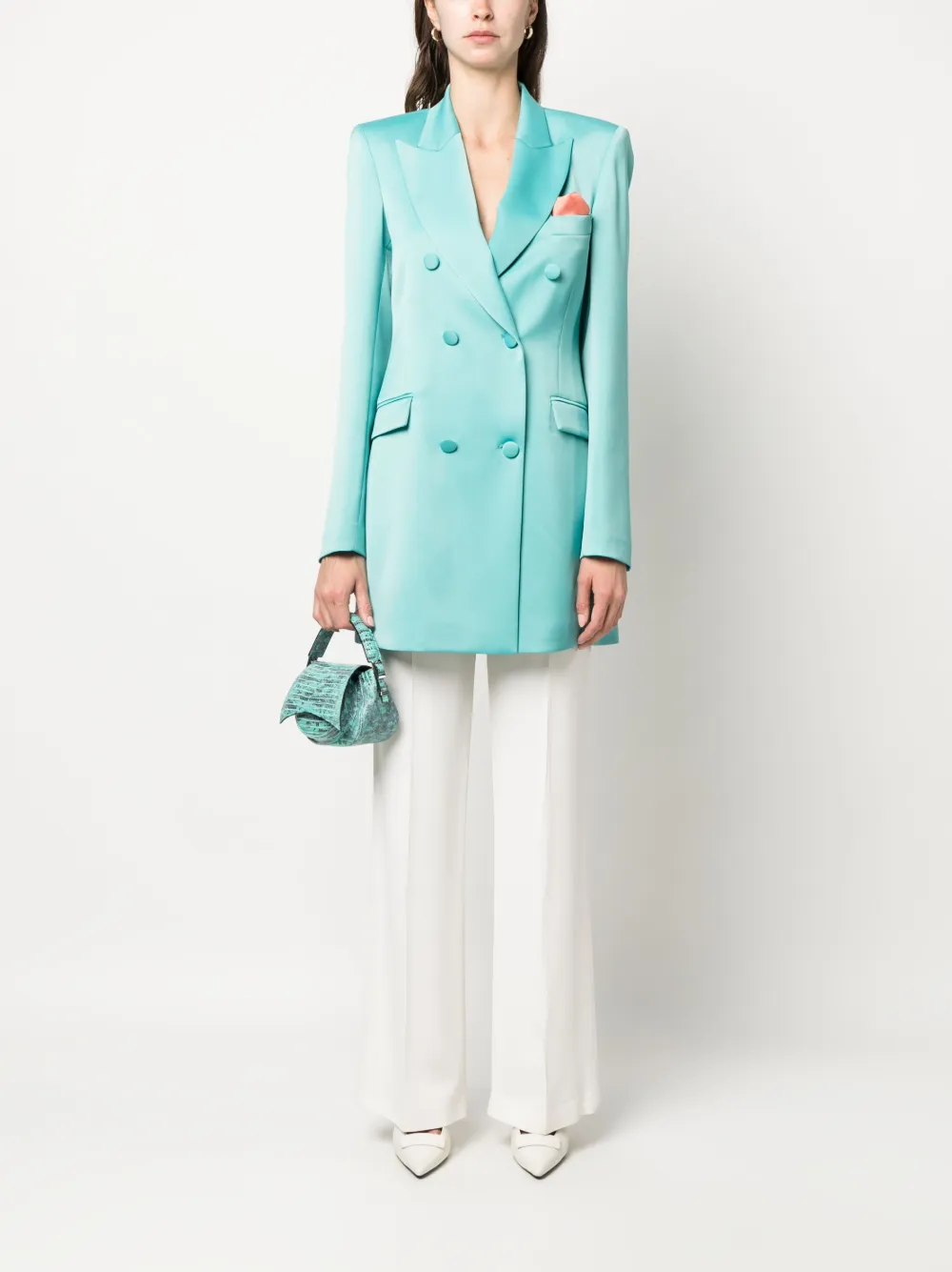Hebe Studio double-breasted buttoned coat - Blauw