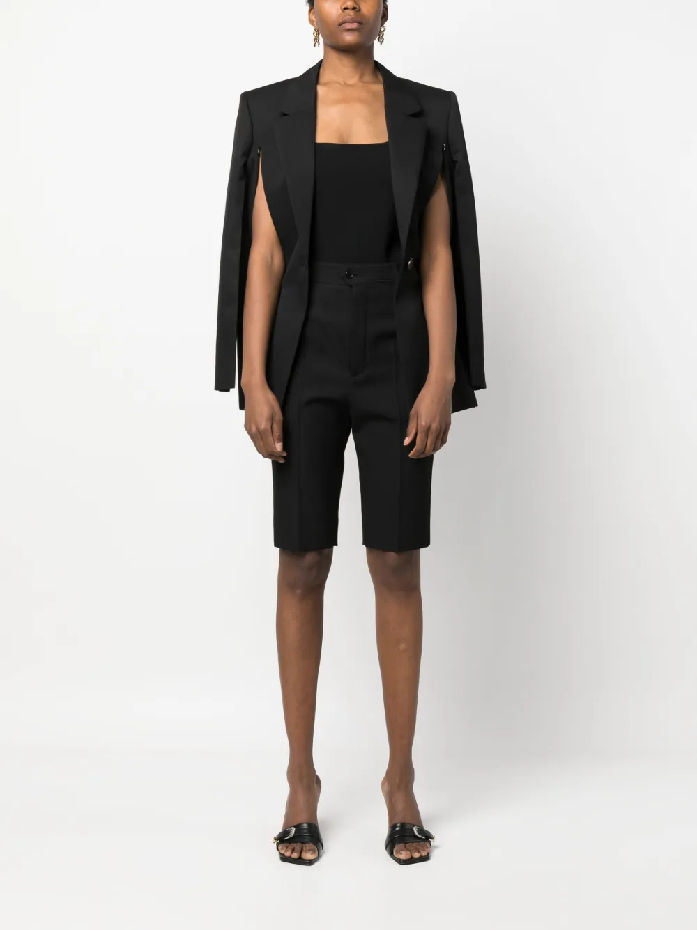 Black cape blazer uk best sale