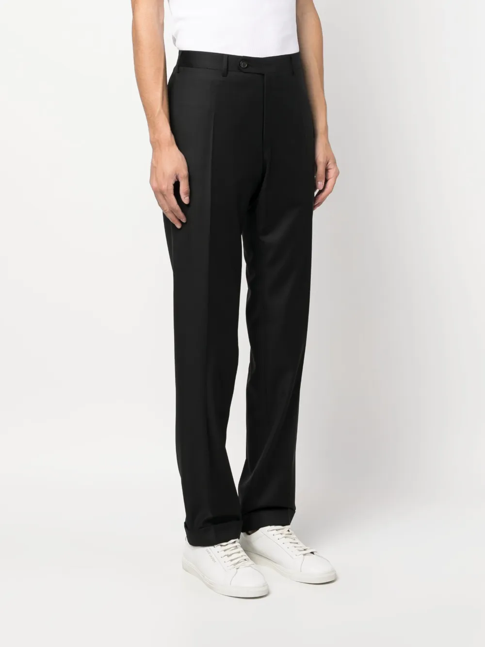 Canali Straight pantalon Zwart
