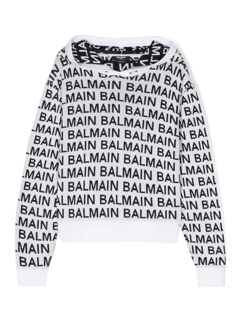 Balmain Kids' Logo-print Sweatshirt In White
