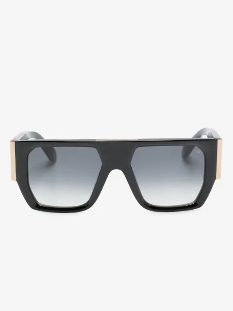 Philipp Plein Eyewear logo-lettering rectangle-frame sunglasses