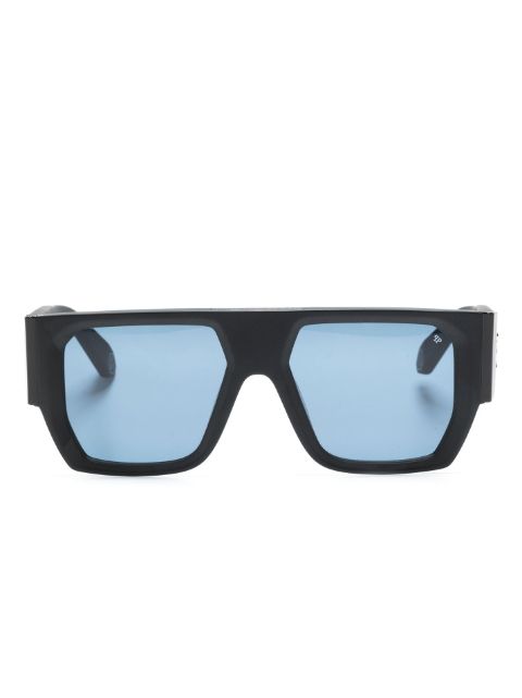 Philipp Plein logo-embossed rectangle-frame sunglasses