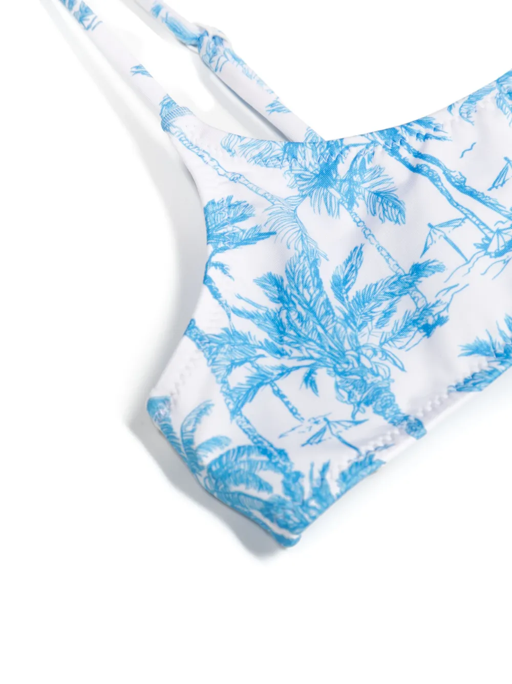 MC2 Saint Barth Kids palm-tree print bikini - Wit