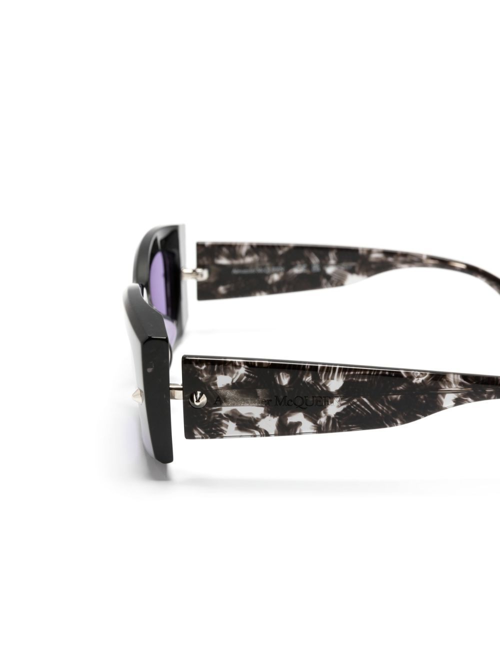 Alexander McQueen Eyewear Spike Studs rectangular-frame suglasses Men