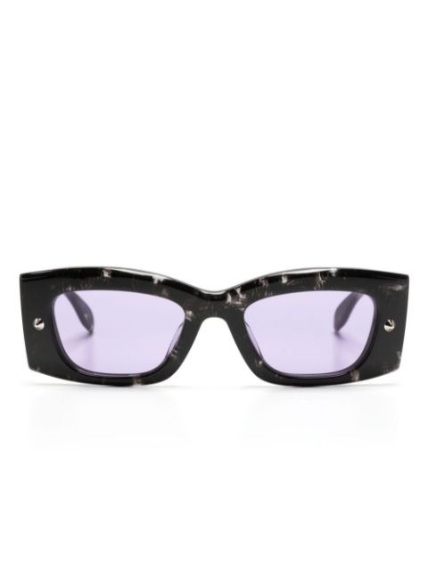 Alexander McQueen Eyewear Spike Studs rectangular-frame suglasses Men