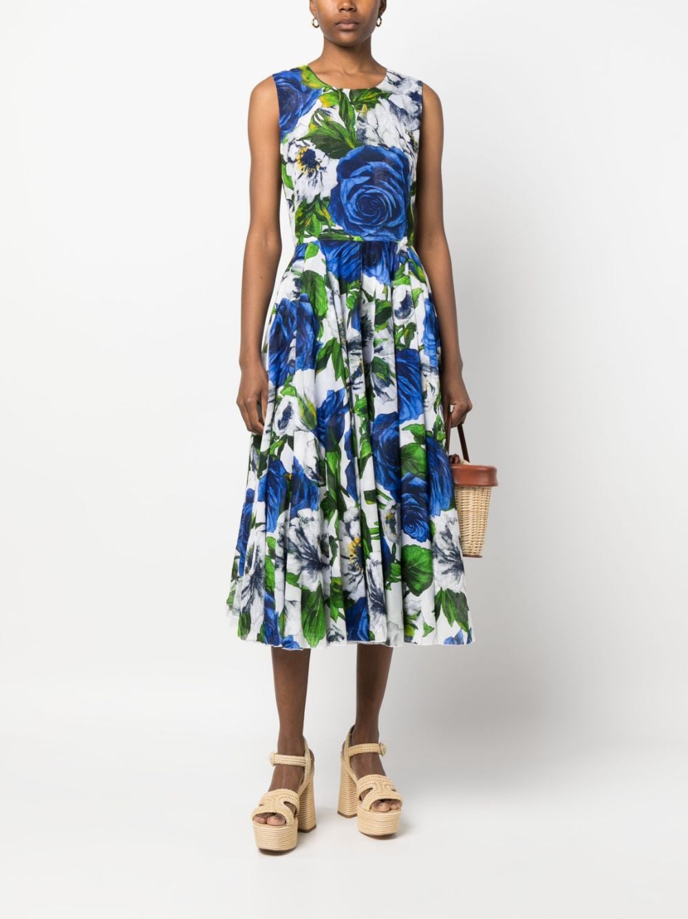 Samantha Sung Midi-jurk met bloemenprint - Wit