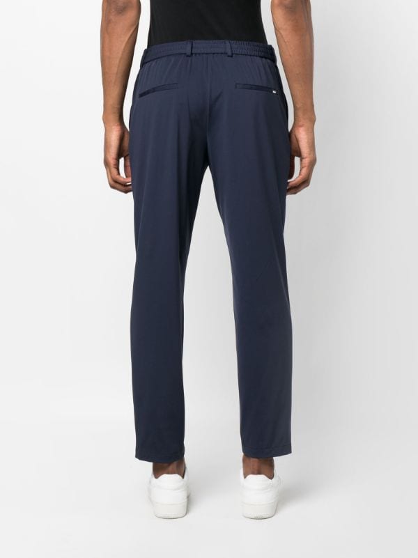 BOSS - Pantalones formales slim fit con cintura con cordón