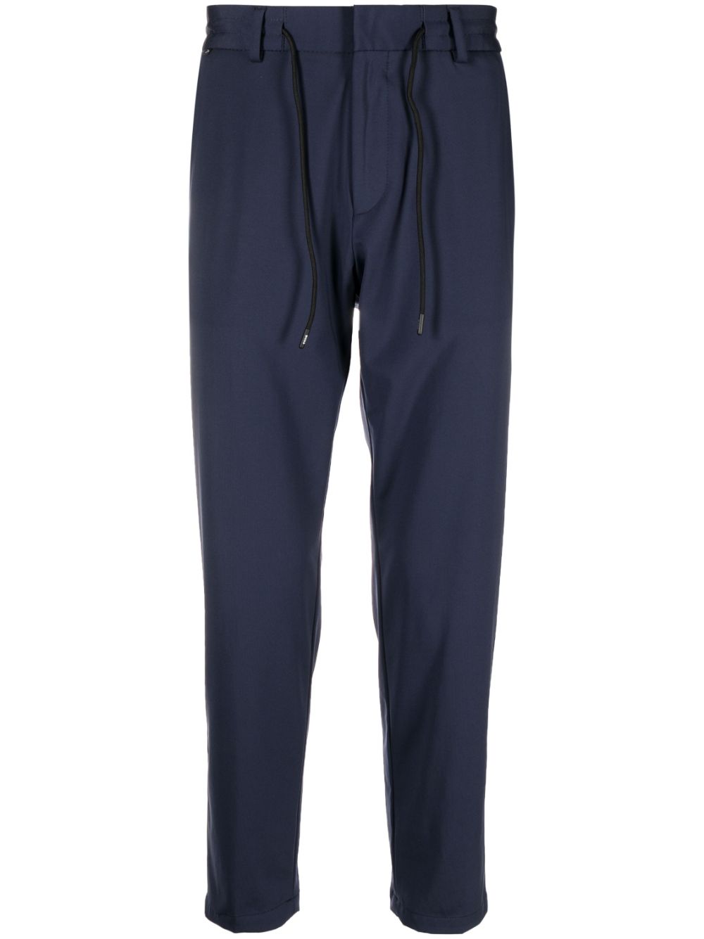 Hugo Boss Drawstring-waist Slim-fit Trousers In Blue