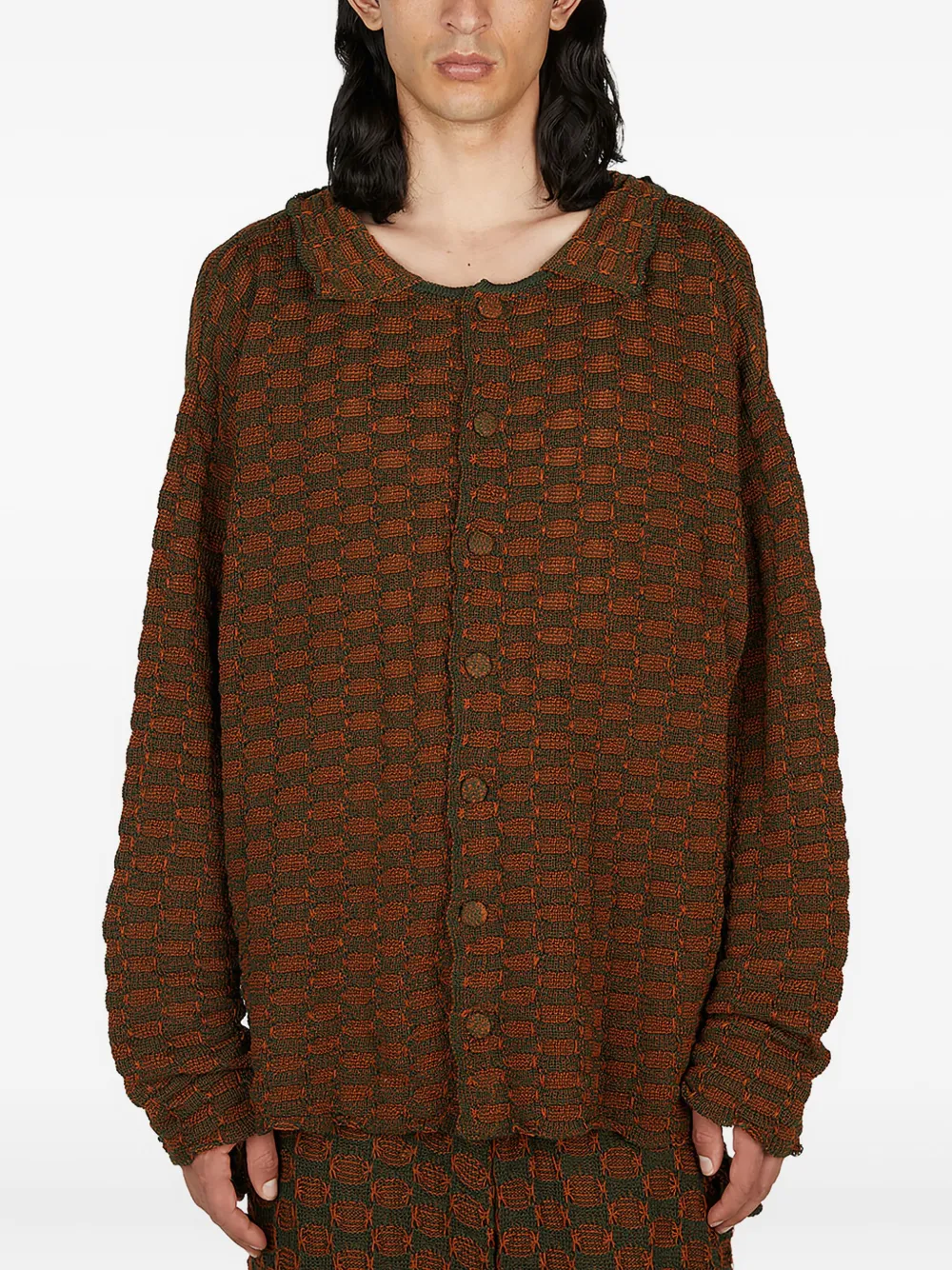 Isa Boulder Vest met patroon DARK BARK
