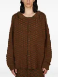 Isa Boulder patterned cardigan - DARK BARK