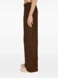 Isa Boulder checked drawstring trousers - Brown