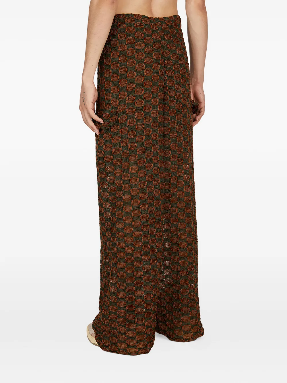 Isa Boulder checked drawstring trousers Bruin
