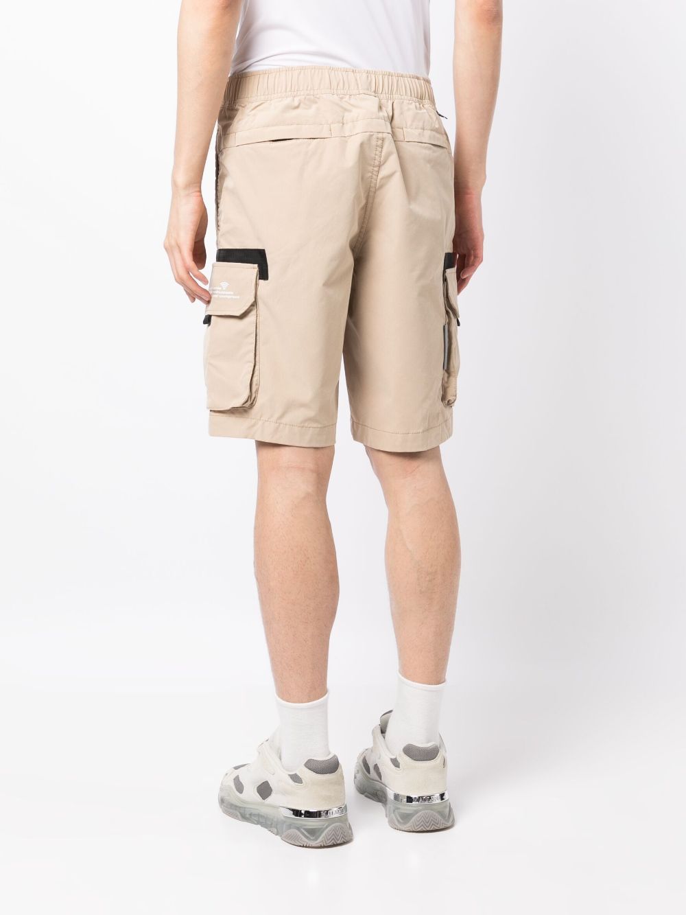 Shop Aape By A Bathing Ape Elasticated-waist Cargo Shorts In Brown