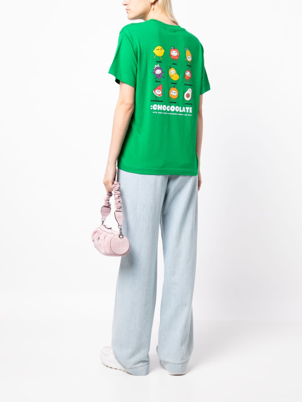 Shop Chocoolate Logo-print Cotton T-shirt In Green