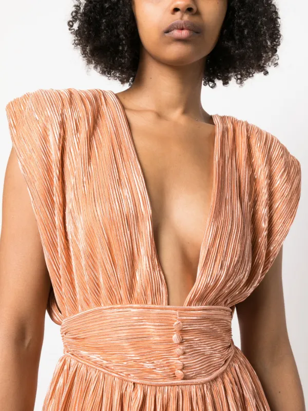 Sabina Musayev Marissa plunge-style Dress | Orange | FARFETCH