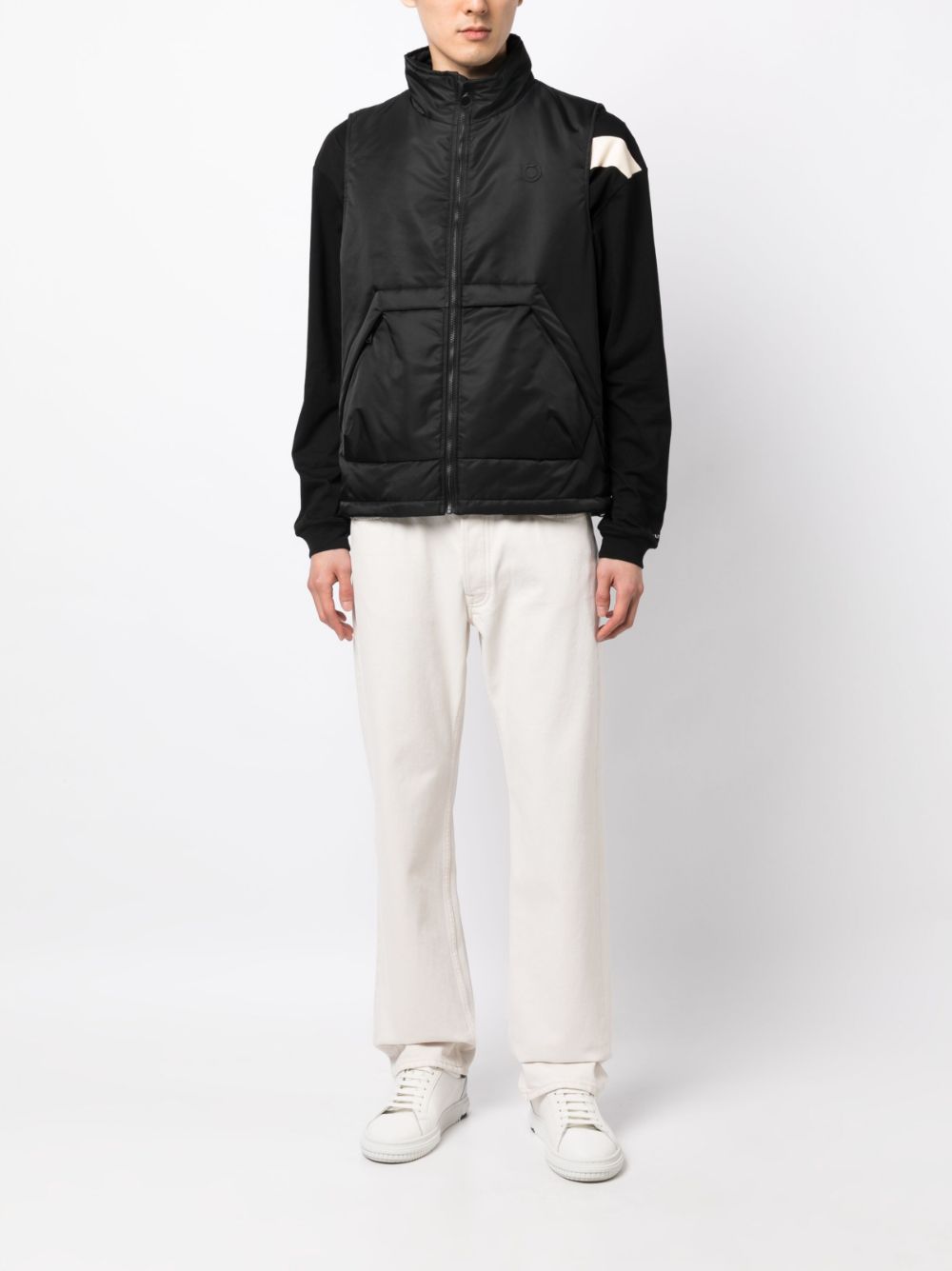 Shop Trussardi Logo-patch Zipped Gilet In Black