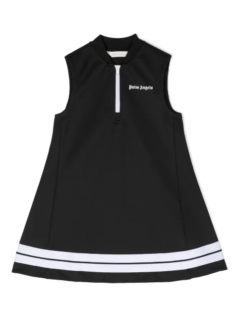 Palm Angels Kids vestido acampanado con logo bordado