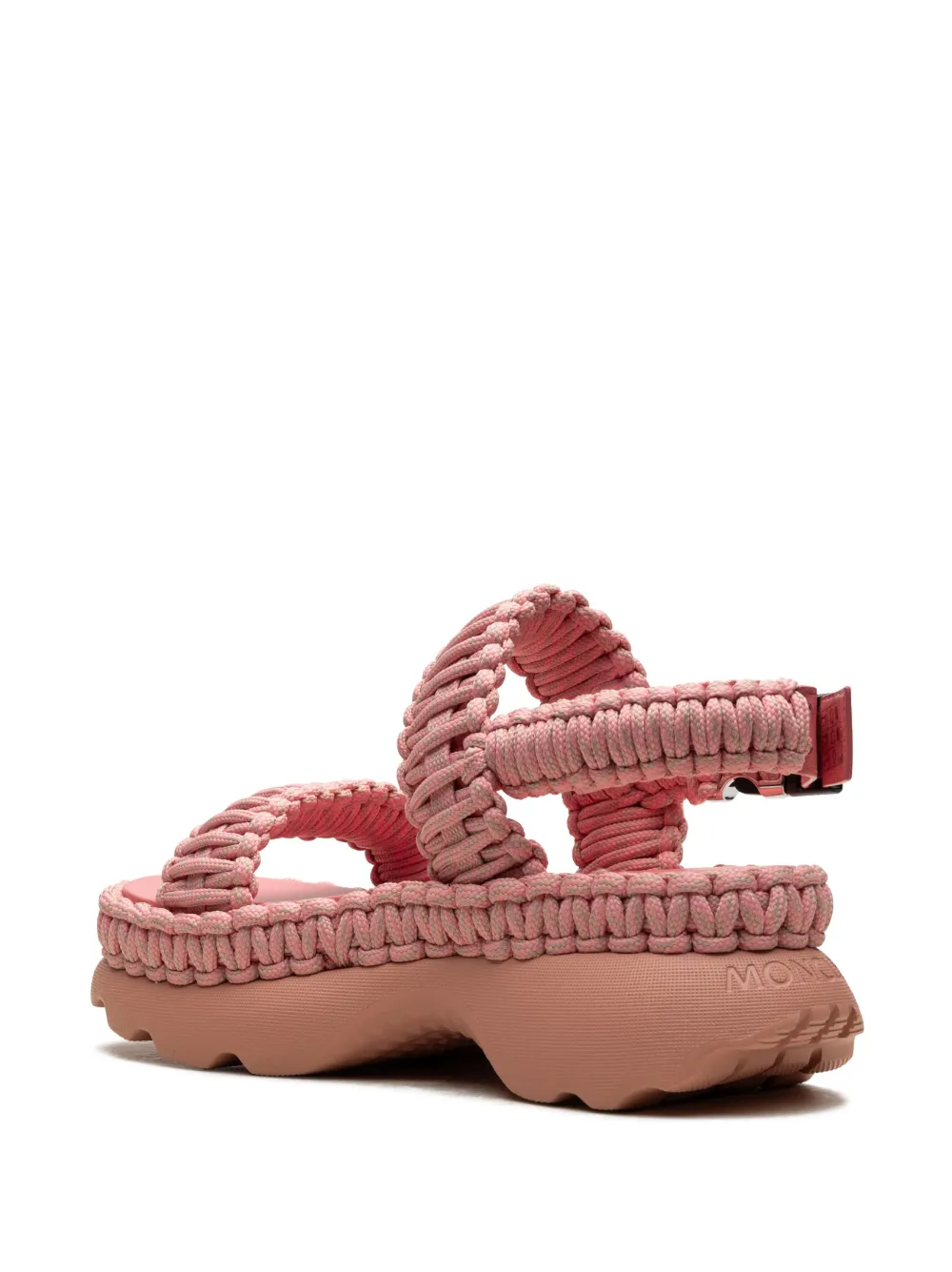 Moncler Belay Woven Open-toe Sandals In Rosa