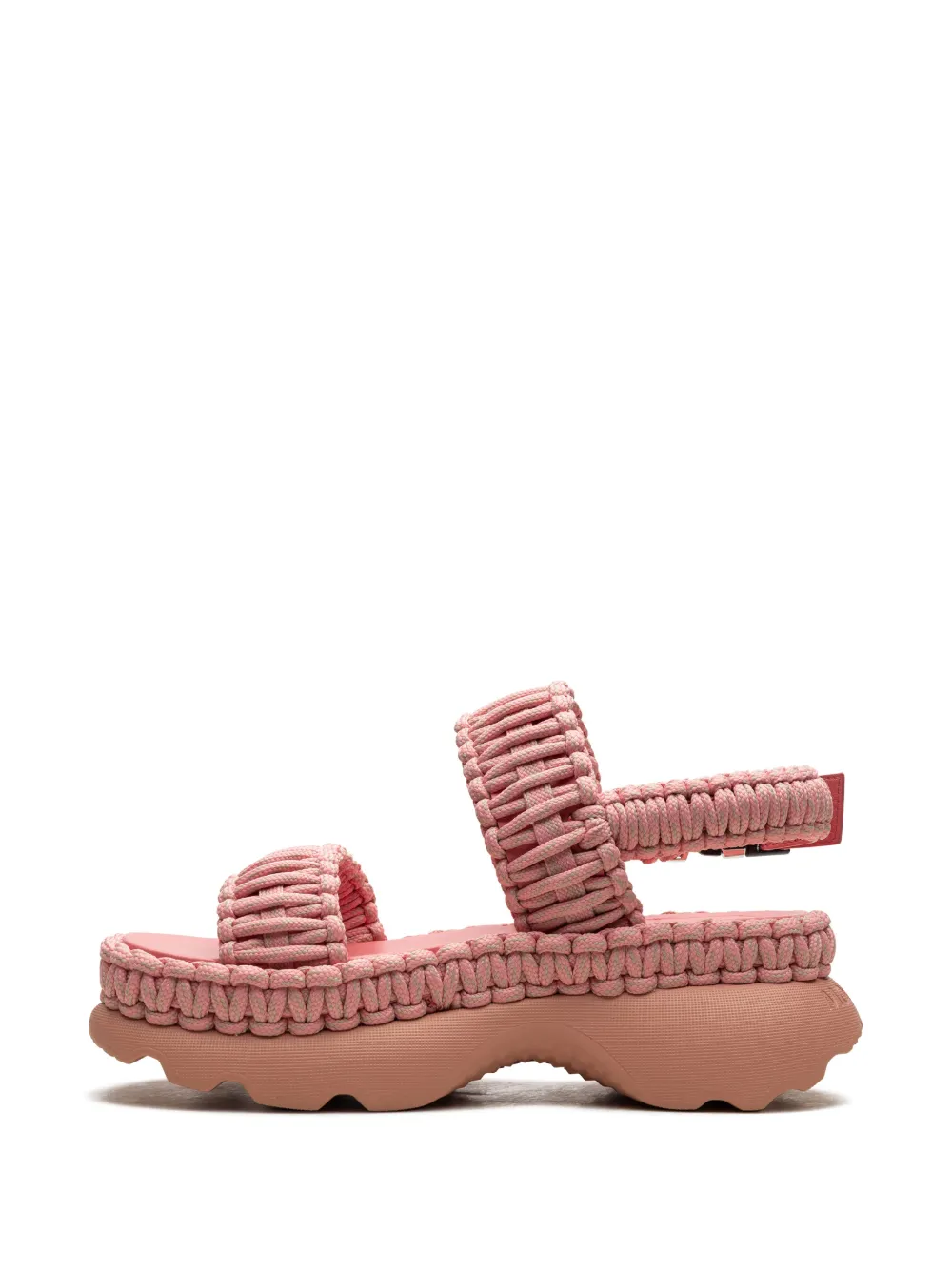 Moncler Belay Woven Open-toe Sandals In Rosa