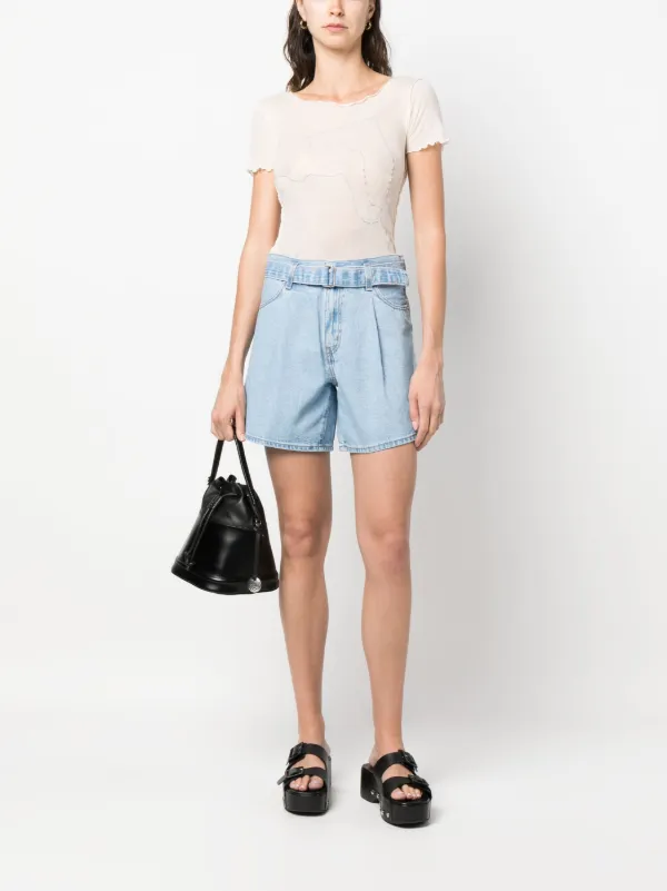 Levi's belted-waist Denim Shorts - Farfetch