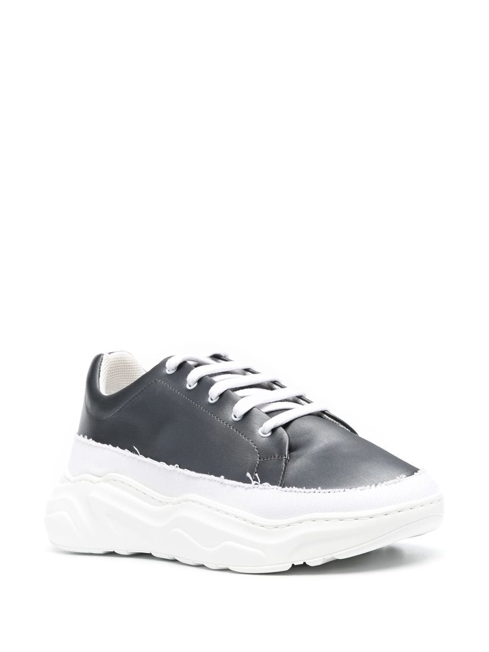 Shop Phileo Low-top Round-toe Sneakers In Grey