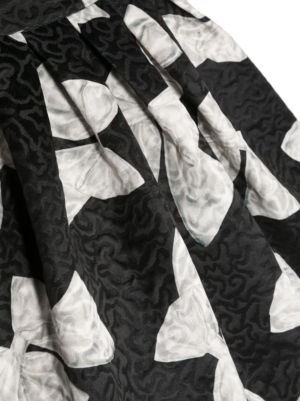 Monnalisa Bow-print Flared Skirt In Black