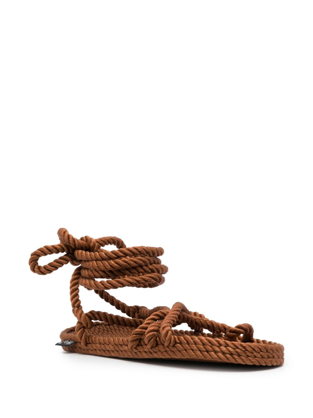 Shop Nomadic State Of Mind Strappy Rope Flat Sandals In Brown