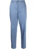 BOSS logo-patch tailored trousers - Blue