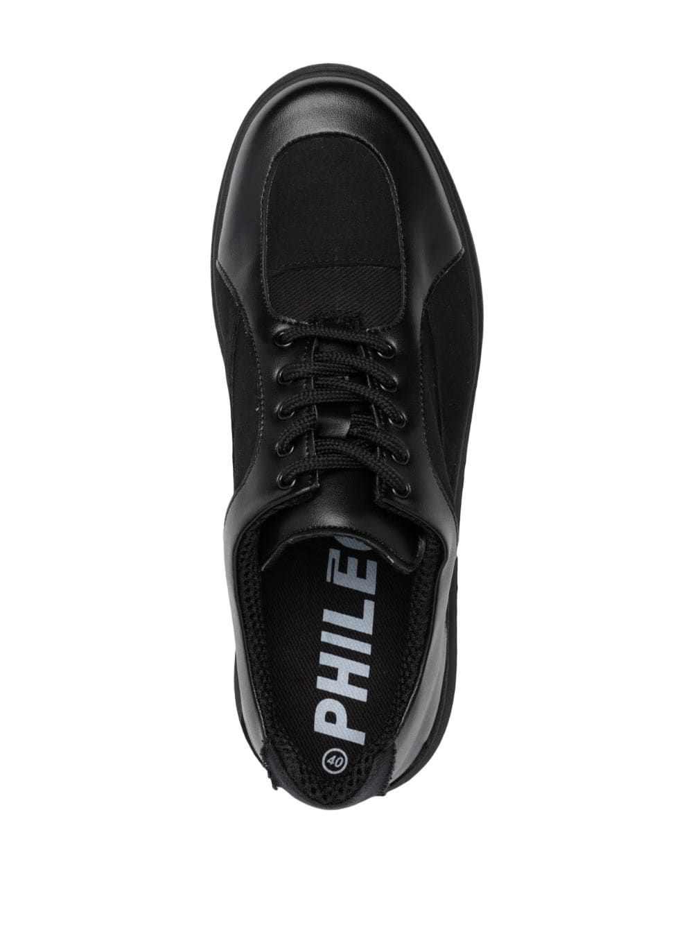 Shop Phileo Paris Logo-patch Low-top Sneakers In Black