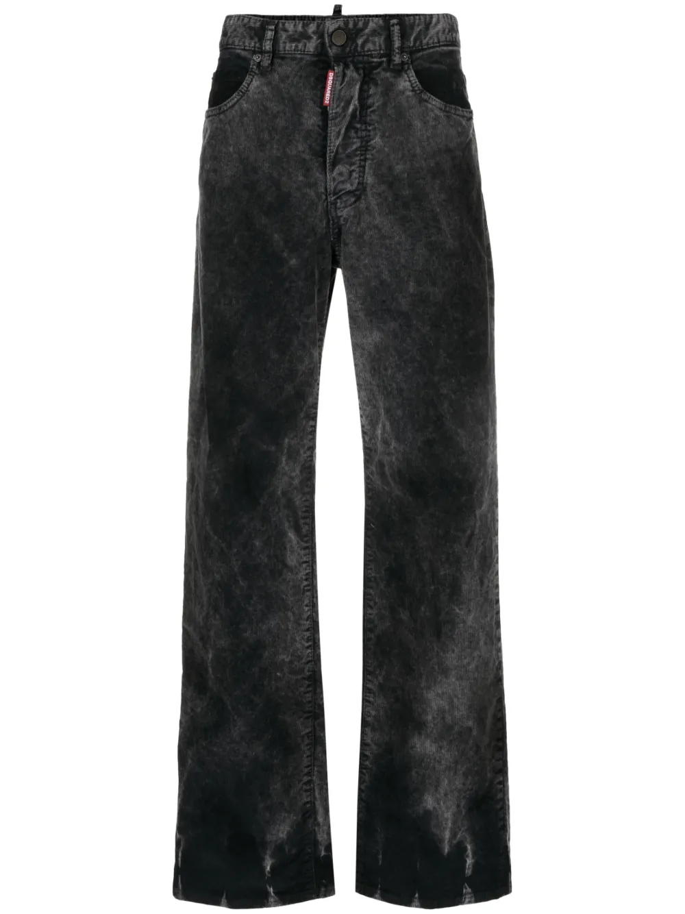 Dsquared2 acid-wash flared jeans – Black