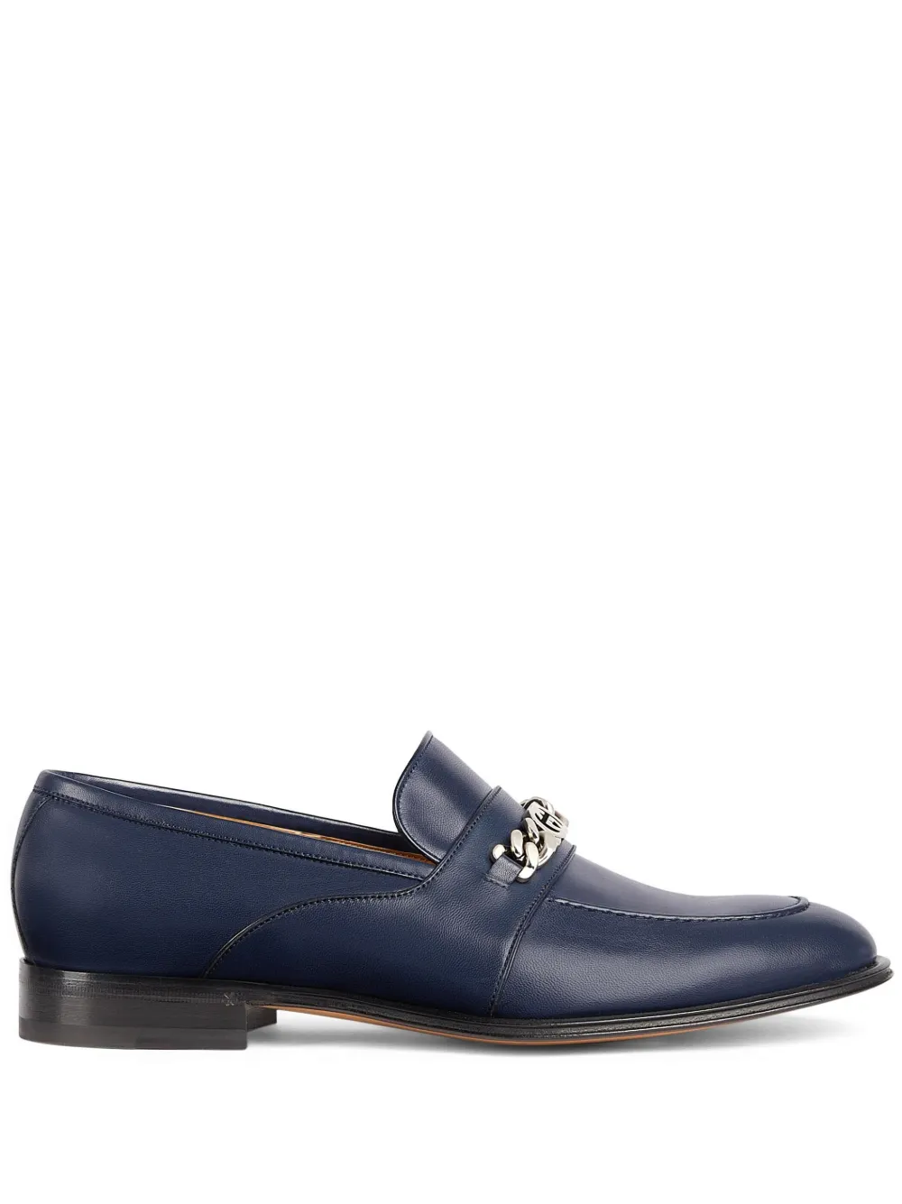 GUCCI INTERLOCKING-G LEATHER LOAFERS