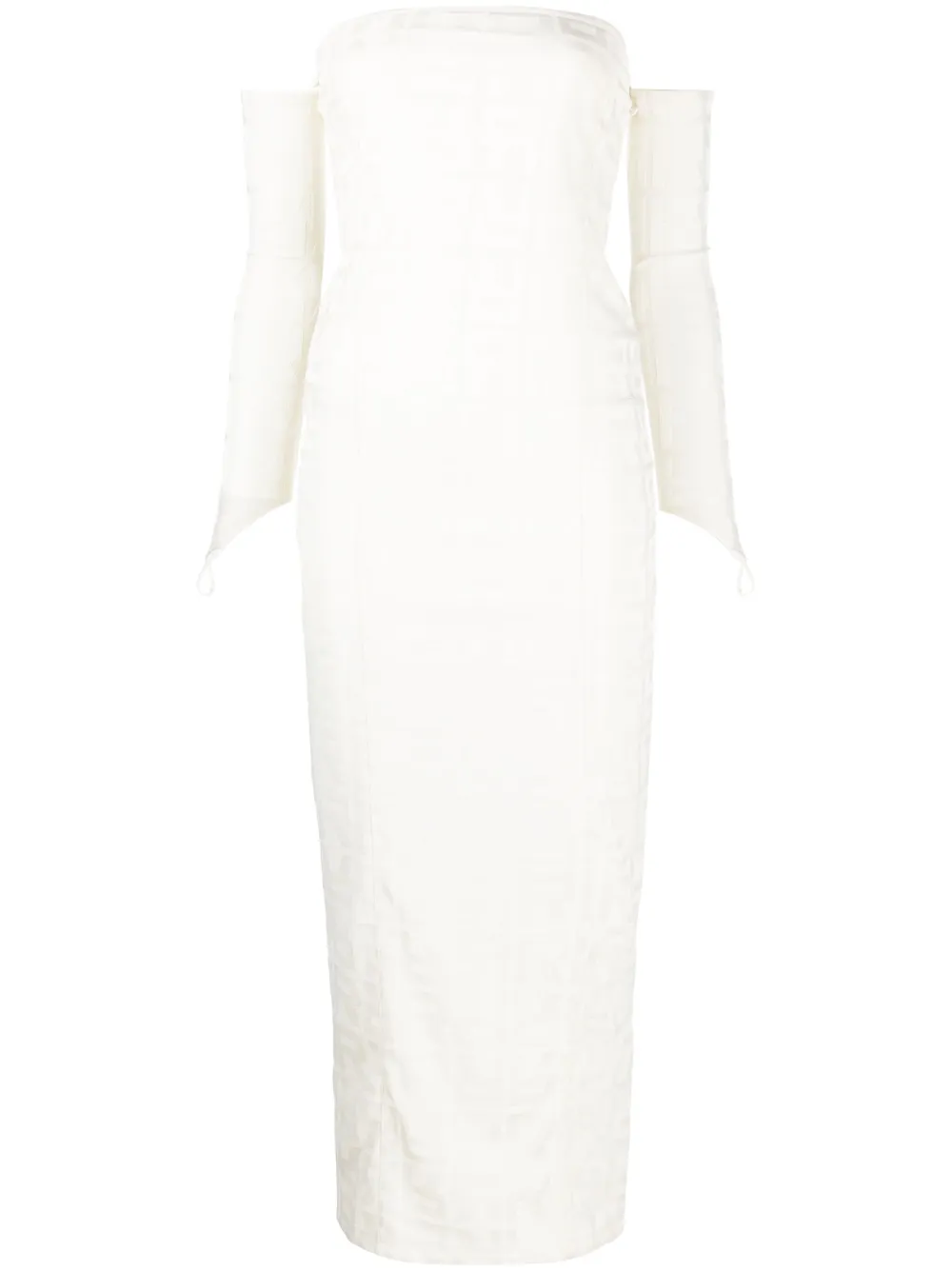 ROTATE BIRGER CHRISTENSEN monogram-jacquard maxi dress | Neutrals | Image 1