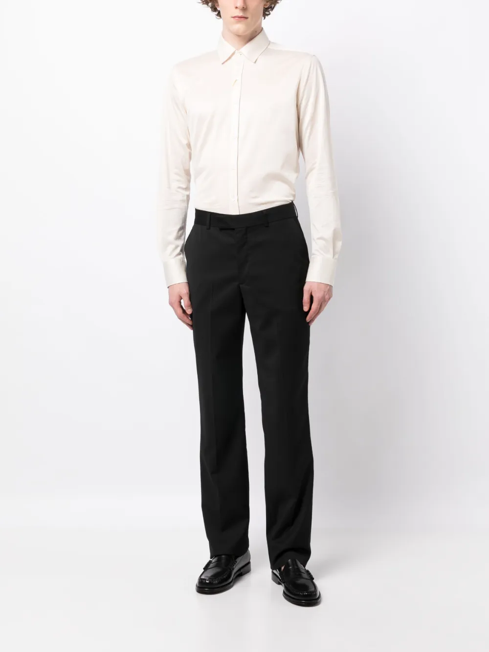 Canali Katoenen overhemd - Wit