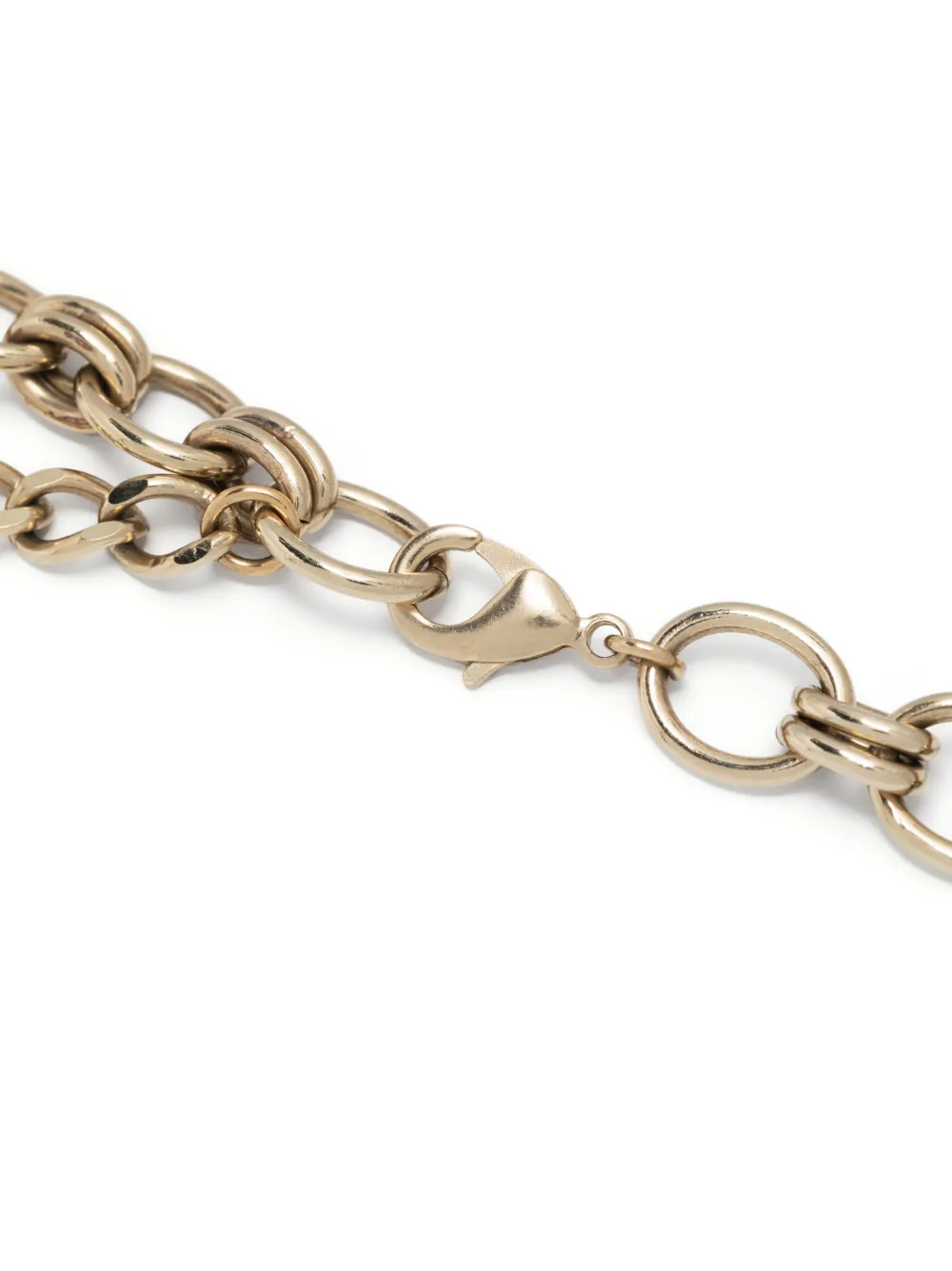 Pre-owned Chanel 2000s Cc Chain-link Necklace In Gold