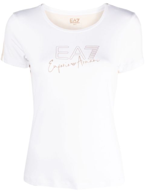 Ea7 Emporio Armani logo-print round-neck T-shirt Women