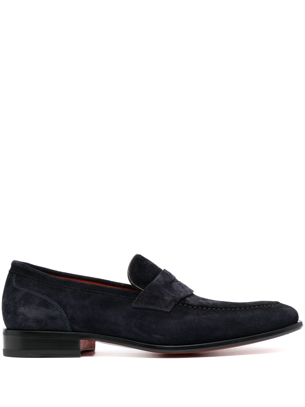 Santoni suede penny loafers - Blue