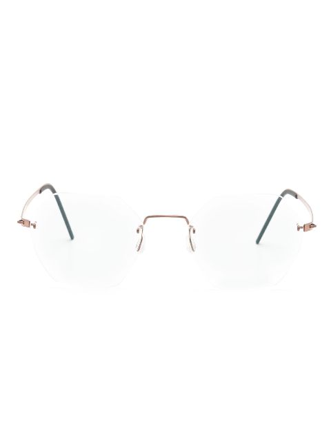 Lindberg rimless hexagonal-frame glasses