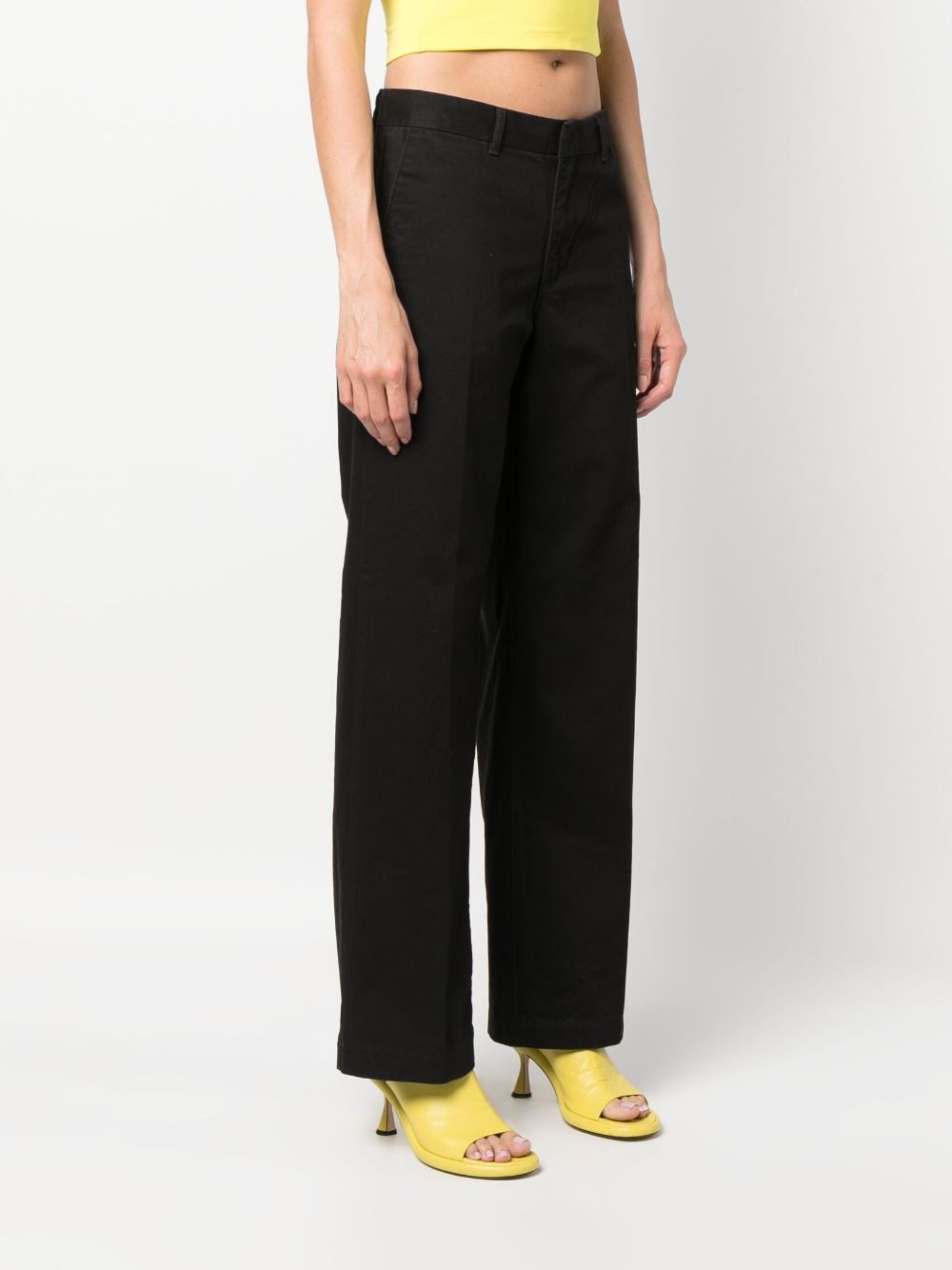 Shop Levi's Low-rise Straight-leg Trousers In Black