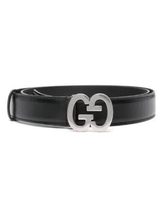 Gucci ロゴバックル レザーベルト | ブラック | FARFETCH JP