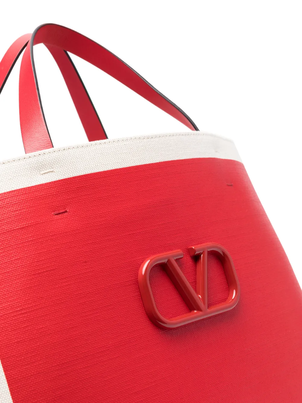 Shop Valentino Vlogo Signature Tote Bag In Rot