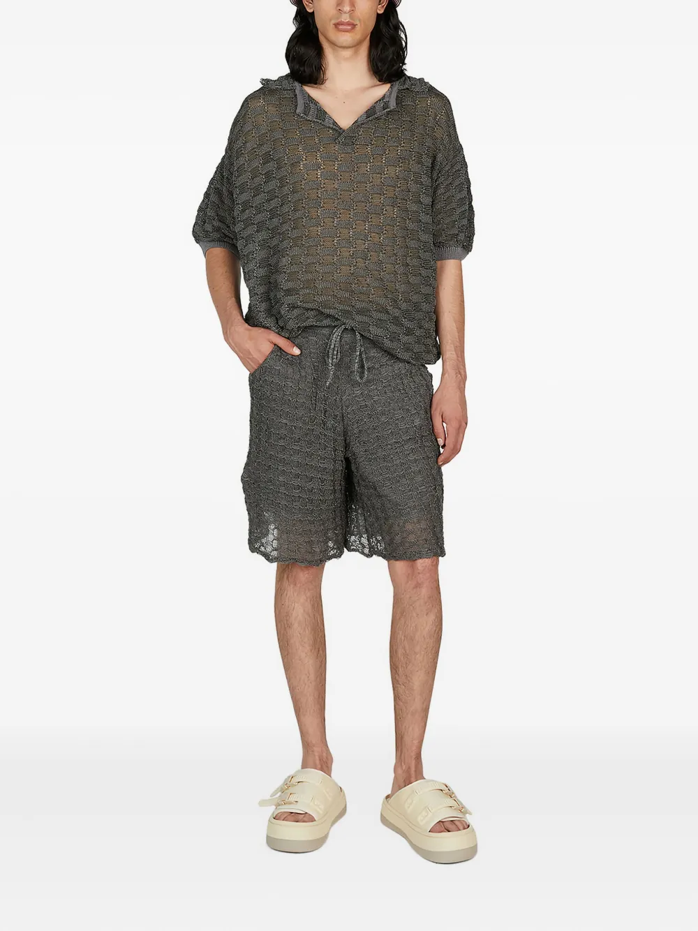 Isa Boulder Gebreid T-shirt Grijs