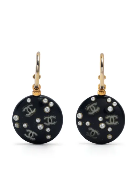 CHANEL Pre-Owned 2003 CC oorringen met imitatieparel