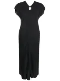 Kristensen Du Nord V-neck cotton midi dress - Black