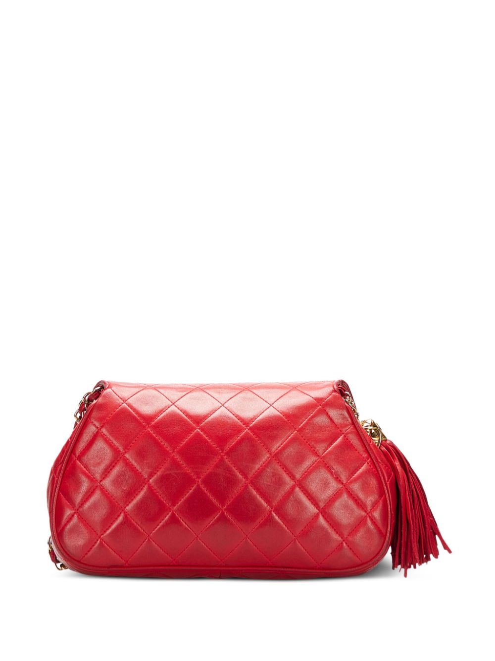 CHANEL Pre-Owned 1989-1991 CC diamond-quilted crossbody bag - Rood