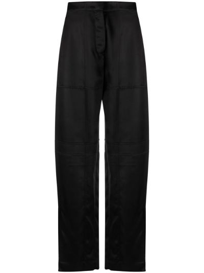 Jil Sander high-waist straight-leg trousers black | MODES