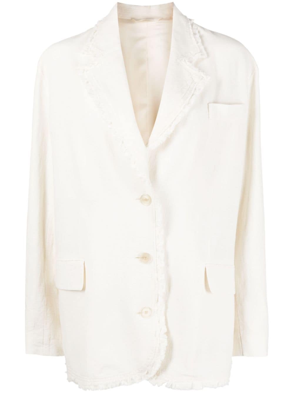 Shop Acne Studios Notched-collar Single-breasted Blazer In Neutrals