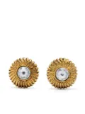 CHANEL Pre-Owned 1980s glass bead clip-on earrings - Gold