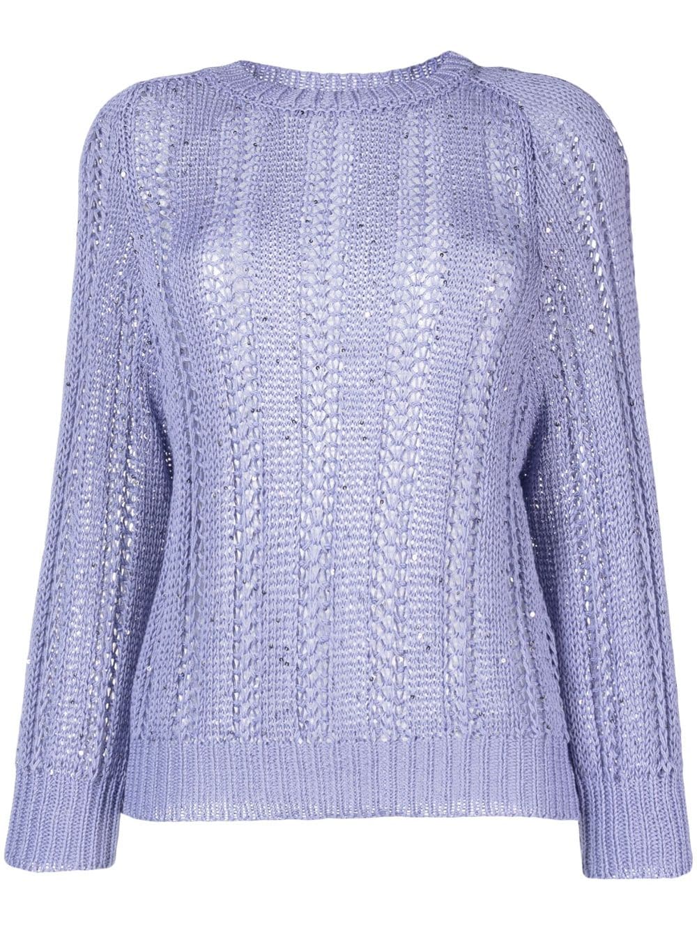 Peserico sequin-embellished open-knit Sweater - Farfetch