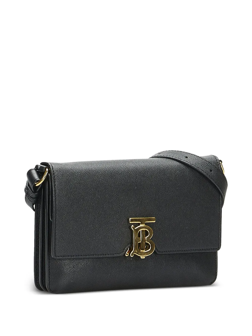 Preowned Burberry Tb Monogram Crossbody Bag In Black ModeSens